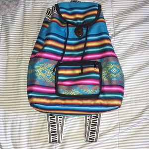 Small Bright Aztec Print Backpack